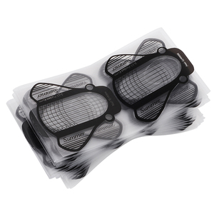 Material de Pvc transparente, formas de uñas negras, etiqueta personalizada, pegatina para forma de uña, 100 Uds. - Product Image 1