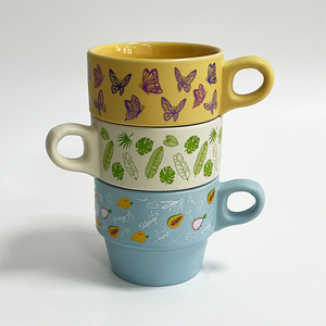 <span class=keywords><strong>Taza</strong></span> de Café de Cerámica Estilo <span class=keywords><strong>Vintage</strong></span> INS, Diseño de Orejas Grandes con Esmalte Colorido, <span class=keywords><strong>Taza</strong></span> <span class=keywords><strong>Personalizada</strong></span> con Estampado Campestre - Product Image 2