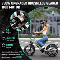 Vélo électrique cargo à deux roues à vitesse variable pour les aventures en plein air, les trajets en ville et les aventures en plein air, 30 MPH