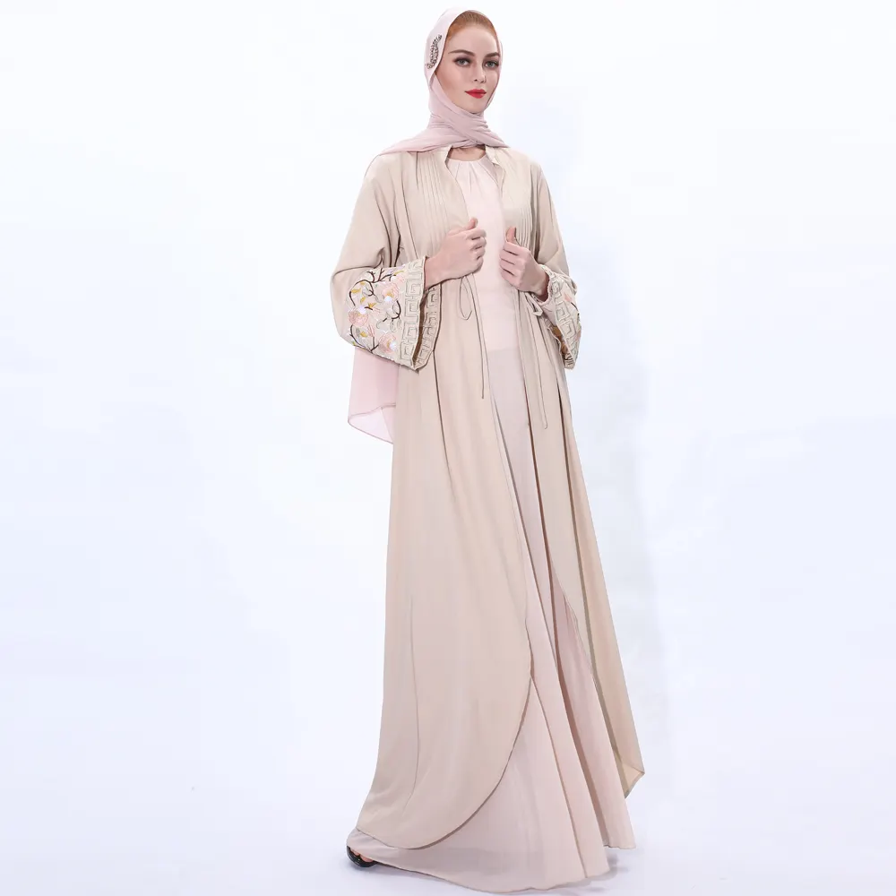 Женское платье макси с вышивкой, длинное вечернее платье в мусульманском стиле, весна 2022
