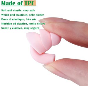 4 paia di tappi per le orecchie di marca personalizzati per dormire in Silicone morbido riutilizzabile, tappi per le orecchie per la cancellazione del rumore del sonno - Product Image 3
