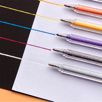 Stylo gel pailleté en plastique Leyi, corps triangulaire, poudre de paillettes bicolore, pour carnet, populaire sur TikTok et Internet, modèle neutre 801