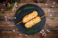 Brochettes de Calamars Frits Sucrés au Maïs, Surgelées, Prêtes à Cuisiner, Style Japonais, pour Restaurant, Usage Commercial, Petit-Déjeuner Familial, Dîner, Sachet pour Enfants