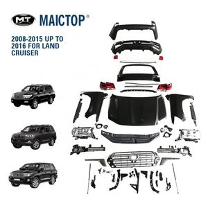 Pour 2008-2015 <span class=keywords><strong>Land</strong></span> <span class=keywords><strong>Cruiser</strong></span> FJ200 LC200 Kit de carrosserie pare-chocs de voiture modèle Standard pare-chocs avant ABS, ABS mise à niveau vers 2016-2021 nouveau - Product Image 1