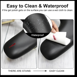 K New Luxury Professional U-Shaped Two Handed Nail Hand Pillow Soft PU Manicure Cushion <b>Removable</b> Bracket Portable Arm Rest <b>Box</b> - Product Image 5