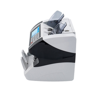 JIENUO Heavy-Duty 2 CIS Compteur de billets de banque multi-devises à chargement par le haut 1500 pièces/vitesse minimale 500 pièces capacité de trémie universelle