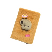 Carnet A5 créatif personnalisé en peluche avec motif Capybara de dessin animé, cadeau décoratif DIY pour étudiant