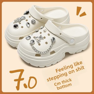 Sandales de plage respirantes à semelle épaisse en EVA pour femme, anti-odeur, rehaussantes, collection été 2024 - Product Image 4