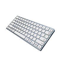 Keyboard nirkabel BT1 BT2 BT3 78 tombol, Gunting logam campuran aluminium ramping isi ulang 2.4Ghz, Keypad BT untuk ponsel