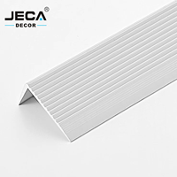 Profilés d'escalier en aluminium JECA, bordure de carrelage métallique antidérapante, profil de nez de marche avec marche intégrée pour une escalier intérieur sécurisé