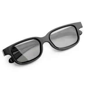 Plastic Black Real D Circular Polarized Passive 3D Glasses For Cinemas