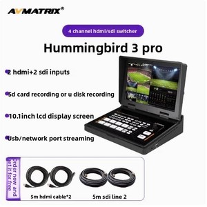 <span class=keywords><strong>AVMATRIX</strong></span>/Maituos Hummingbird 10,1 pouces, quatre canaux pour le streaming, l'enregistrement, la diffusion en direct, multi-caméras, image dans l'image - Product Image 2