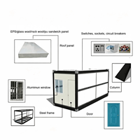 Serre industrielle pliable respirante à montage rapide, cabine conteneur modulaire pliable, mini-maison préfabriquée portable, abri mobile