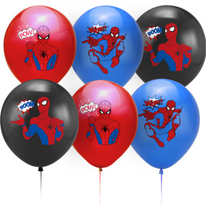 Venta caliente Spider Man Feliz cumpleaños fiesta decoración superhéroe personaje <span class=keywords><strong>de</strong></span> dibujos animados película látex impresión Globos para niños juguete - Product Image 1