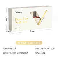 VENALISA 10ml 5 pièces/lot Kit de vernis à ongles gel UV sans HEMA, ensemble de gels émail UV, kit cadeau de gel UV, kit de manucure nail art avec nuancier de couleurs