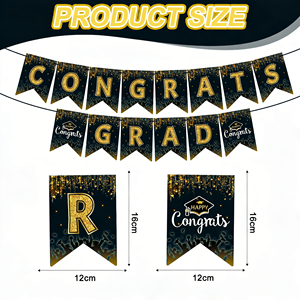 Décorations de fête de remise <span class=keywords><strong>des</strong></span> diplômes 2025 : Guirlande spirale, ornements en nid d'abeille et drapeaux pour cérémonie de remise <span class=keywords><strong>des</strong></span> diplômes - Product Image 3