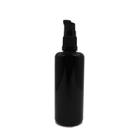 Flacon de lotion en verre rond noir vide avec pompe à pression, résistant aux UV, pour emballages de soins de la peau, 10 ml, 20 ml, 30 ml, 50 ml, 100 ml
