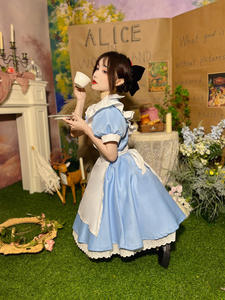 Costume de cosplay <span class=keywords><strong>Alice</strong></span> Princesse, robe bleue, uniforme de demoiselle d'honneur, femme, Halloween, carnaval, fête, cosplay, vêtements <span class=keywords><strong>Alice</strong></span> <span class=keywords><strong>au</strong></span> <span class=keywords><strong>pays</strong></span> <span class=keywords><strong>des</strong></span> <span class=keywords><strong>merveilles</strong></span> - Product Image 4