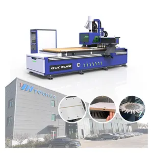 China supply Double Heads With Drills CNC Router door machine 1228 1631 CNC Nesting wood router Machine for Kitchen Cabinets