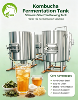 Cuve de Fermentation Commerciale en Acier Inoxydable pour Kombucha 1000L 2000L 2500L avec Chemise de Refroidissement – Équipement de Brassage de Kombucha
