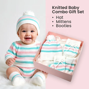 Juego de Accesorios de Punto para Bebé, Invierno, Gorro, Guantes, Zapatos, Caja de Regalo, Diseño OEM - Product Image 1