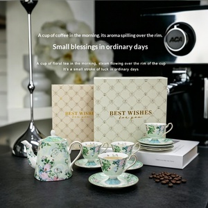 Spring Town White Rose Luxury Bone China <b>Tea</b> <b>Set</b> Gift Box Upscale Household <b>Tea</b> Kit Housewarming Present - Product Image 2