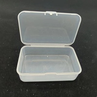 Boîte de rangement en plastique transparente miniature rectangulaire personnalisée en gros