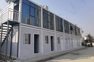 Habitation de bureau à deux étages en acier galvanisé sur mesure pour les secours en cas d'urgence et de catastrophe, avec assemblage rapide - Product Image 4