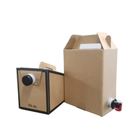 Distributeur de café, whisky et soda en papier kraft grande capacité 3L avec doublure en éponge, laminage mat, matériaux recyclés, boîte à emporter
