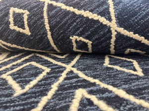 Tapis en laine fait main de couleur marine avec motif floral, lavable, doux, de qualité supérieure, pour le salon, la chambre à coucher, décoration intérieure - Product Image 4