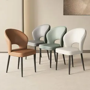Modern Style Leather Velvet Kd Frame <b>Metal</b> Iron Legs Dining <b>Chair</b> Modern Style Leather Velvet Kd Frame <b>Metal</b> Iron Legs Dining - Product Image 4