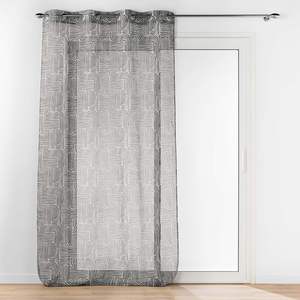 Rideau à œillets imprimé PANDORE 140x280cm noir - Product Image 1