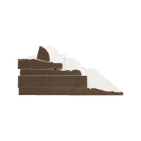 Moulure de plinthe en MDF blanc moderne, apprêtée, résistante à l'humidité, écologique et durable, garantie 3 ans