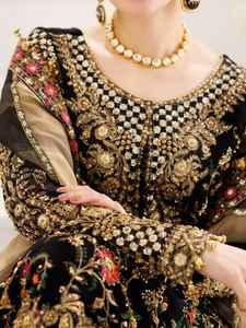 Collection de Salwar Patiyala de style Bollywood pour femmes, Kurta Lehenga en Georgette brodée, pour les fêtes pakistanaises - Product Image 2