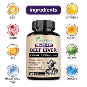 Best Seller Grass-Fed Capsules with Bovine Liver Strengthen <b>Your</b> Immunity Grow Build Stronger Bone Density Capsules - Product Image 5