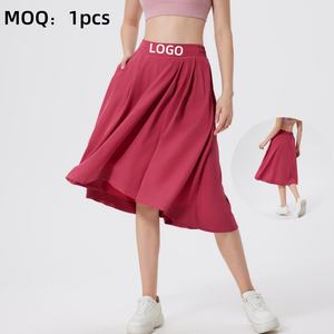 Aoyema Ropa deportiva para mujer Larga hasta la rodilla Casual Secado rápido Falda Deportiva Primavera Verano Pickle Ball Outfit Falda de tenis - Product Image 1