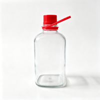 Botol Minyak Goreng Kaca Silinder Transparan, Botol Dispenser Minyak Kosong, Wadah Penyimpanan Dapur, Logo Custom