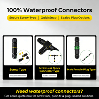 Conector Eléctrico Impermeable IP68 de 2 Pines, de Nailon y Cobre, para Paneles Solares, Iluminación LED, Aplicaciones Marinas y Exteriores