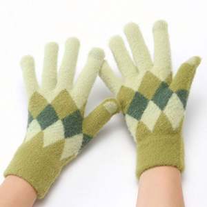 Guantes de Felpa Hebei para Mujer, Cálidos para Invierno, con Bordado Grueso, para Montar al Aire Libre, con Pantalla Táctil, Tejidos - Product Image 4