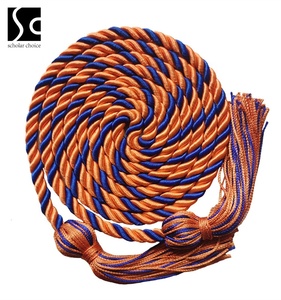 Cordons de graduation bicolores bleu royal/noir avec glands de graduation Cordons d'honneur de graduation - Product Image 2