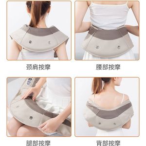 Masajeador de cuello y hombros con función de calentamiento, recargable por USB, dispositivo de terapia infrarroja para uso doméstico - Product Image 1
