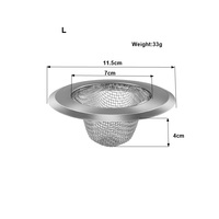 Panier de vidange en acier inoxydable, 3 tailles différentes, pour évier de cuisine