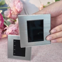 Interrupteur mural universel en acier inoxydable brossé, panneau de type britannique, prise de charge rapide type-c 18W, prise électrique double USB 220V