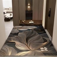 Crystal Velvet Blue Floral Area Rug 3D Printed Carpet Floor Mat for Living Room Bedroom Entryway Home Decor Wholesale B2B Custom