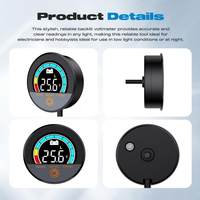DC 8-100V Voltmeter Digital Tertanam Indikator Listrik Tahan Air Monitor Kapasitas Baterai Penguji Voltmeter Otomotif