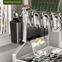Égouttoir à vaisselle en acier inoxydable à 2 niveaux pour la cuisine, support de rangement antirouille