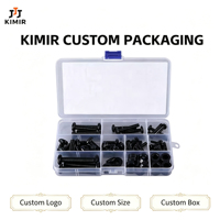 Kit de vis en acier inoxydable noir carbone DIY, classes métriques 10.9 et 12.9, boîte plastique, pour meubles, industrie, automobile, réparation électrique