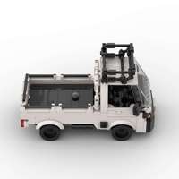 Camion blanc compatible avec les voitures célèbres, blocs de construction MOC en plastique pour voitures de course à petites particules, jouet de construction