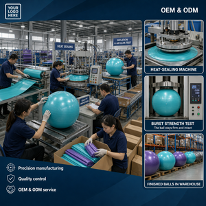 Ballon de yoga en PVC épaissi et durable, ballon de fitness Pilates, ballon géant d'entraînement sensoriel pour équipement sportif adulte - Product Image 5