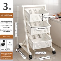 Étagère à légumes sur pied, chariot de rangement multi-niveaux en métal avec roulettes, étagère multifonction pour collations, utilisation en cuisine